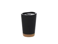 Vaso térmico de PP reciclado Doyle 260 ml base de corcho de PP reciclado/ corcho, vista frontal