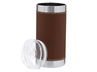 Vaso térmico de acero Hulpex 530 ml con fajín de PU de acero inox/ PU, vista lateral