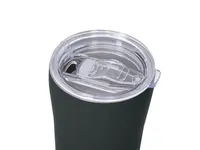 Vaso térmico de acero Liku 350 ml tacto goma para láser de acero inox, vista lateral