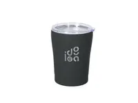 Vaso térmico de acero Liku 350 ml tacto goma para láser de acero inox, vista frontal