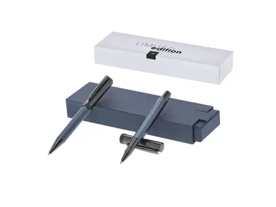 Set bolígrafo y roller acero inox y aluminio Licken personalizable