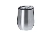 Vaso térmico de acero y PP Hanley 330 ml de acero inox/ interior PP, vista lateral