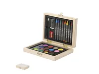 Set Lidner 24 piezas para colorear estuche de madera de madera, vista frontal