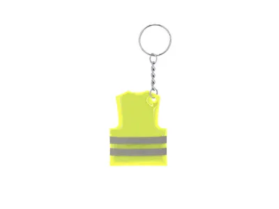 Llavero chaleco reflectante de PVC personalizable