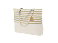 Bolsa de algodón reciclado Henar 210 g a rayas de algodón reciclado 210 g/ m2, detalle 1