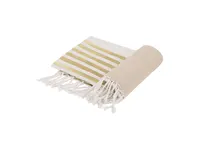 Pareo toalla de algodón reciclado Bak 180 g rayas doradas de 100% algodón reciclado 180 g/ m2, vista lateral