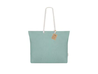 Bolsa de algodón reciclado Coulan 220 g con asas trenzadas personalizable