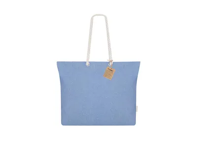 Bolsa de algodón reciclado Coulan 220 g con asas trenzadas personalizable
