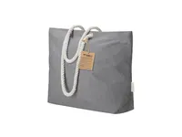Bolsa de algodón reciclado Coulan 220 g con asas trenzadas de algodón reciclado 220 g/ m2, vista lateral
