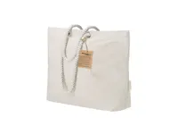 Bolsa de algodón reciclado Coulan 220 g con asas trenzadas de algodón reciclado 220 g/ m2, detalle 5