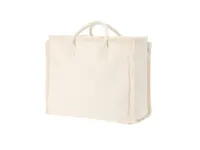 Bolsa de algodón Dinebor 360 g con flecos y cremallera de algodón 360 g/ m2, vista lateral