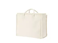 Bolsa de algodón Dinebor 360 g con flecos y cremallera de algodón 360 g/ m2, vista frontal