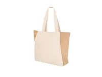 Bolsa de algodón Sharma 360 g y yute con fuelle de yute laminado/ algodón 360 g/ m2, vista lateral