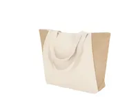 Bolsa de algodón Sharma 360 g y yute con fuelle de yute laminado/ algodón 360 g/ m2, vista frontal