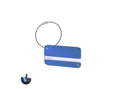 Identificador de maleta de aluminio reciclado personalizable