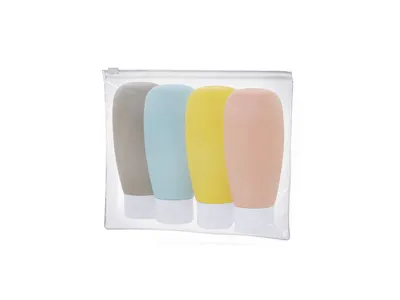 Neceser transparente Samir con 4 botes de 60 ml personalizable