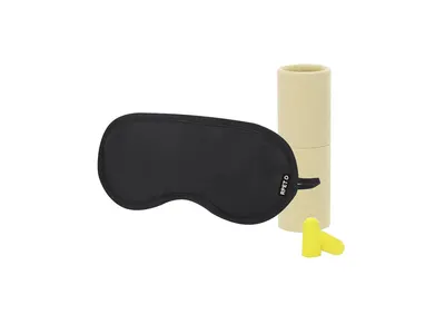 Set de viaje antifaz RPET y tapones Naytiry personalizable