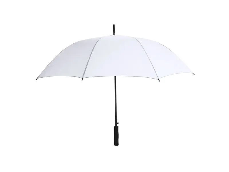 Paraguas de RPET Wiber antiviento Ø 120 cm en blanco de poliéster 190T RPET, vista frontal