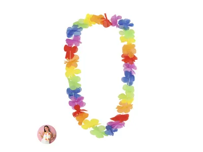 Collar de flores de poliéster personalizable