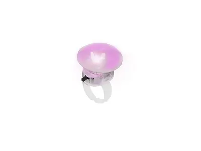 Anillo blanco con 2 luces LED personalizable