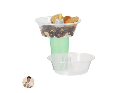 Bowl para vaso con orificio para pajita personalizable
