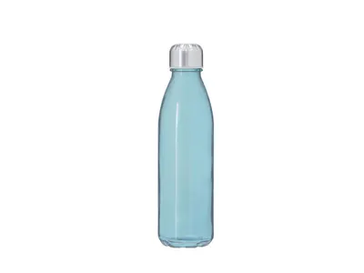 Bidón de cristal reciclado Kamby 650 ml tapón acero personalizable