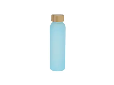 Bidón de cristal reciclado Tistak 500 ml tapón bambú personalizable