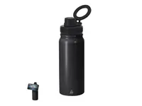 Botella térmica reciclada Stork 600 ml soporte móvil de acero inox reciclado, vista frontal