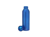 Bidón de aluminio reciclado Nomar 650 ml tapón translúcido de aluminio reciclado, vista lateral