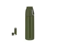 Set termo Clorin 500 ml con taza de acero reciclado de acero inox reciclado, vista frontal