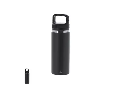 Botella térmica reciclada Nabrax 550 ml asa mosquetón personalizable