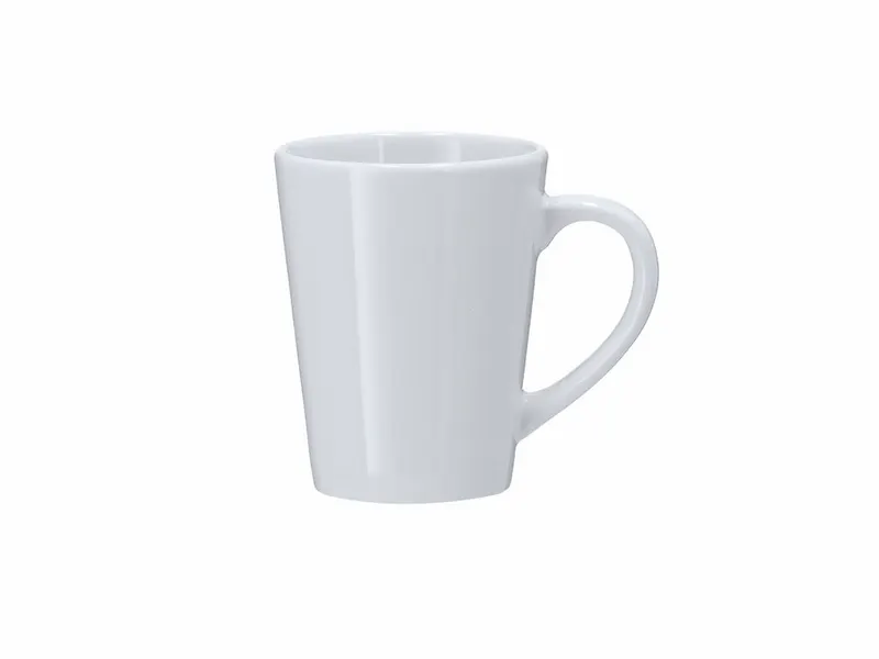 Taza de cerámica Lidnar 230 ml en blanco de cerámica, vista frontal