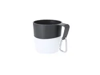 Taza plegable Mibar 340 ml con mosquetón de PP/ TPR, vista lateral