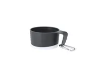 Taza plegable Mibar 340 ml con mosquetón de PP/ TPR, detalle 1