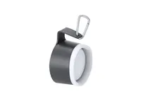 Taza plegable Mibar 340 ml con mosquetón de PP/ TPR, detalle 3