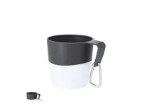 Taza plegable Mibar 340 ml con mosquetón de PP/ TPR, vista frontal