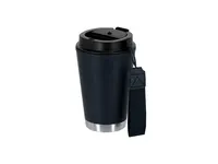 Vaso térmico de PP reciclado Wirten 300 ml con cinta de PP reciclado/ base acero inox reciclado, detalle 1