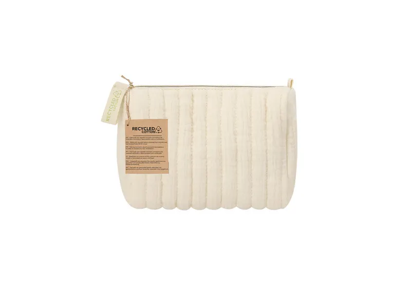 Neceser acolchado de algodón reciclado Sumtor 120 g en natural de algodón reciclado 120 g/ m2, vista frontal