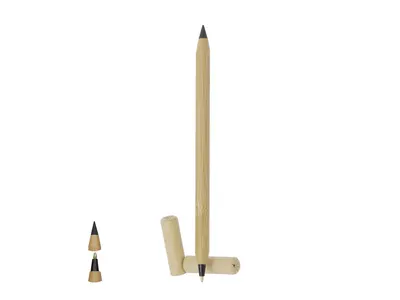 Bolígrafo y lápiz eterno Pikford 2 en 1 de bambú personalizable