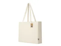 Bolsa de algodón Kimich Fairtrade 220 g con fuelle de algodón fairtrade 220 g/ m2, detalle 1