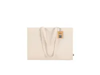 Bolsa de algodón Kimich Fairtrade 220 g con fuelle de algodón fairtrade 220 g/ m2, detalle 2