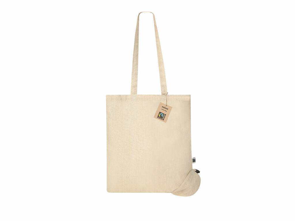 Bolsa plegable Kieran en color fairtrade natural
