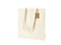 Bolsa de algodón reciclado Fintar 240 g asas 70 cm de algodón reciclado 240 g/ m2, detalle 1