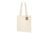 Bolsa de algodón reciclado Domarix 280 g asas 70 cm de algodón reciclado 280 g/ m2, vista lateral
