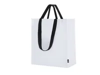 Bolsa de pp woven Sayon laminado RPET con doble asa de PP-Woven laminado RPET, vista frontal