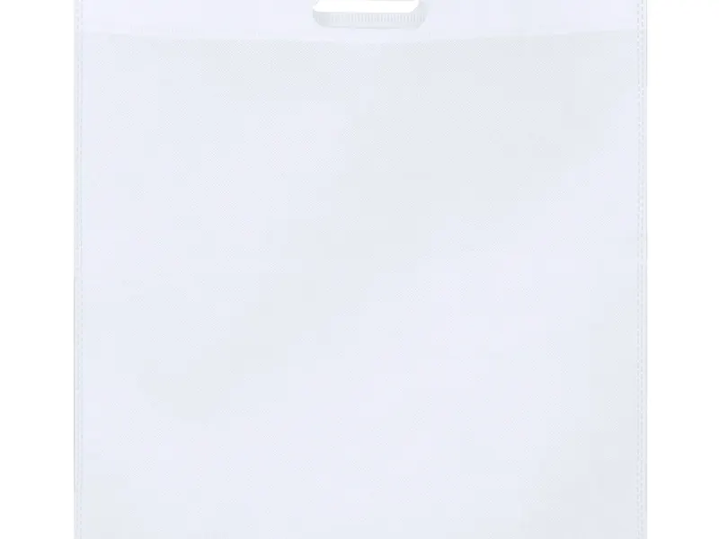 Bolsa non woven Flezor 80 g con asa termosellada en blanco de non-Woven, vista frontal
