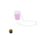 Vaso chupito LED Bolten 50 ml con cordón de PS, vista frontal