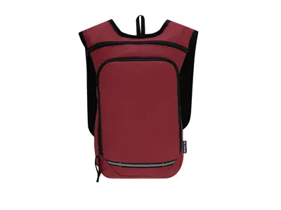 Mochila de RPET Rinix 600D tiras reflectantes frontales personalizable