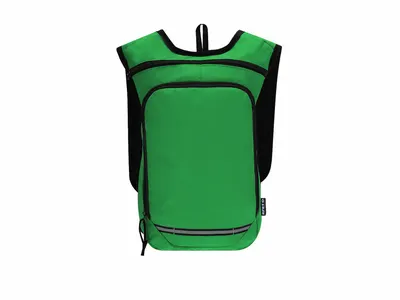 Mochila de RPET Rinix 600D tiras reflectantes frontales personalizable