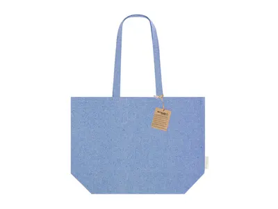 Bolsa de algodón reciclado Arpel 220 g fuelle asas 70 cm personalizable